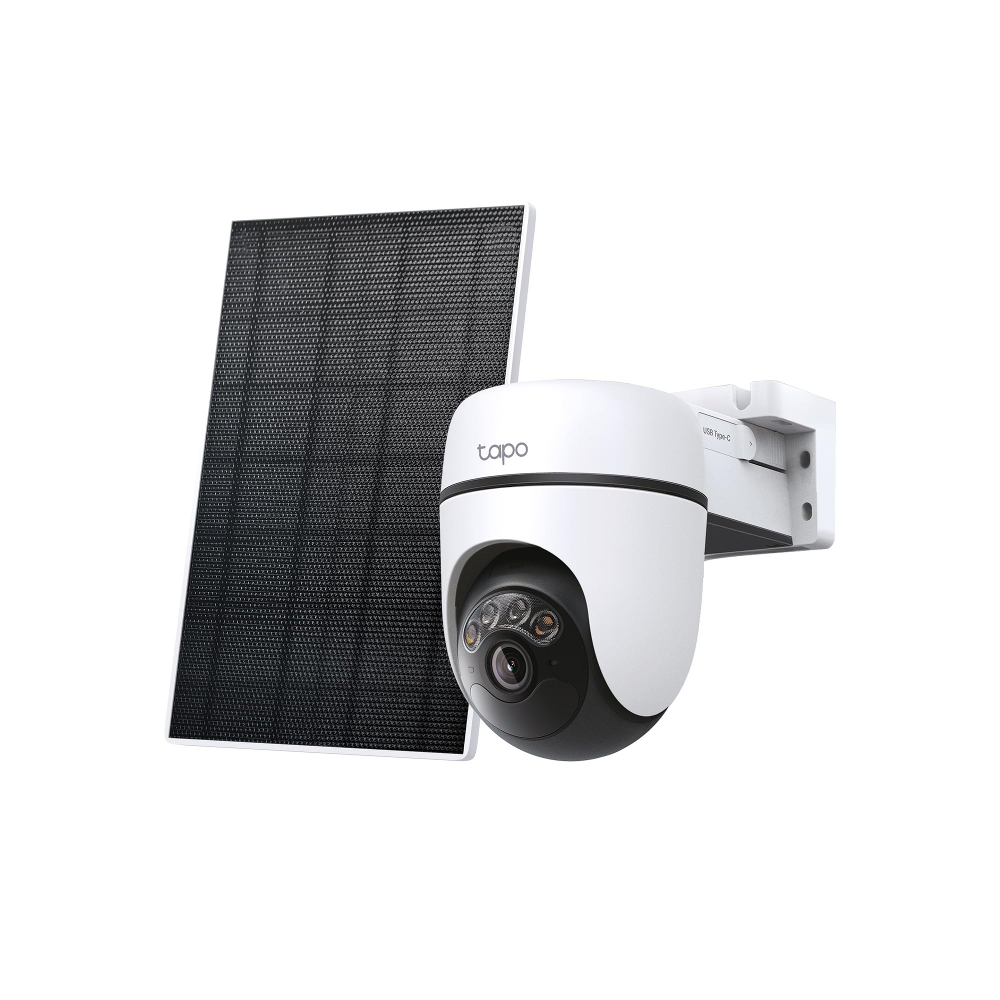 Tapo C630 Kit - Cámara vigilancia WiFi Exterior 360°, 3K, Solar | Detección de Movimiento. Con Panel Solar. Visión Nocturna. Alarma Luz y Sonido. App Tapo.