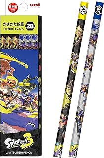 三菱鉛筆 鉛筆 スプラトゥーン3 STS3 2B 1ダース 紙箱 K56412B