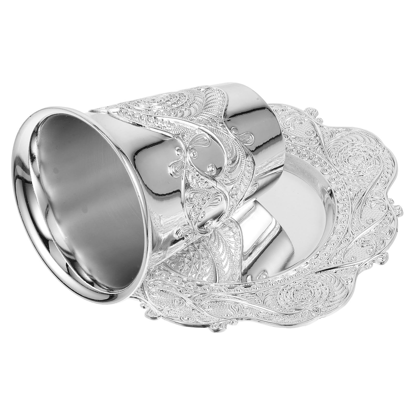 Copa Kiddush SOLUSTRE con plato para vino de Shabat taza reutilizable de Pascua