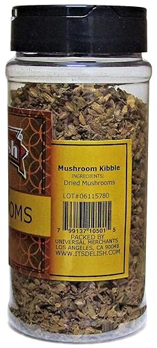 Miniatura 25 de Its Delish, frasco grande de 8 onzas Champiñones Boletus Luteus deshidratados y picados chilenos oscuros para cocinar y saborizar