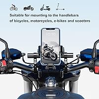 Vista 5 de BRCOVAN Extensiones extensoras de manillar de aleación de aluminio con barra transversal de 8 pulgadas de largo con base de montaje de doble