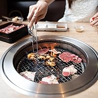 Vista 7 de 8 pinzas para cocinar, pinzas de barbacoa de acero inoxidable para parrilla al aire libre y campamento, utensilios de cocina antideslizantes