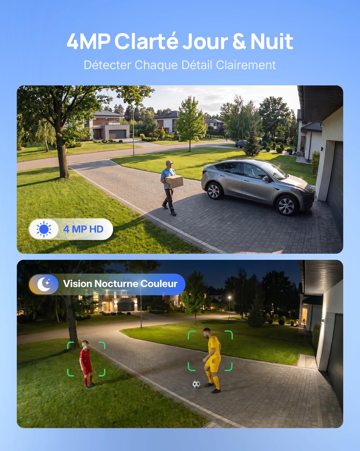 ANNKE 2.5K 4MP Camera Surveillance WiFi Exterieure sans Fil Solaire 2 Packs