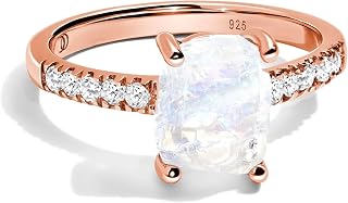 Moon Magic Authentic Rainbow Moonstone Rings for Women - Gemstone Jewelry
