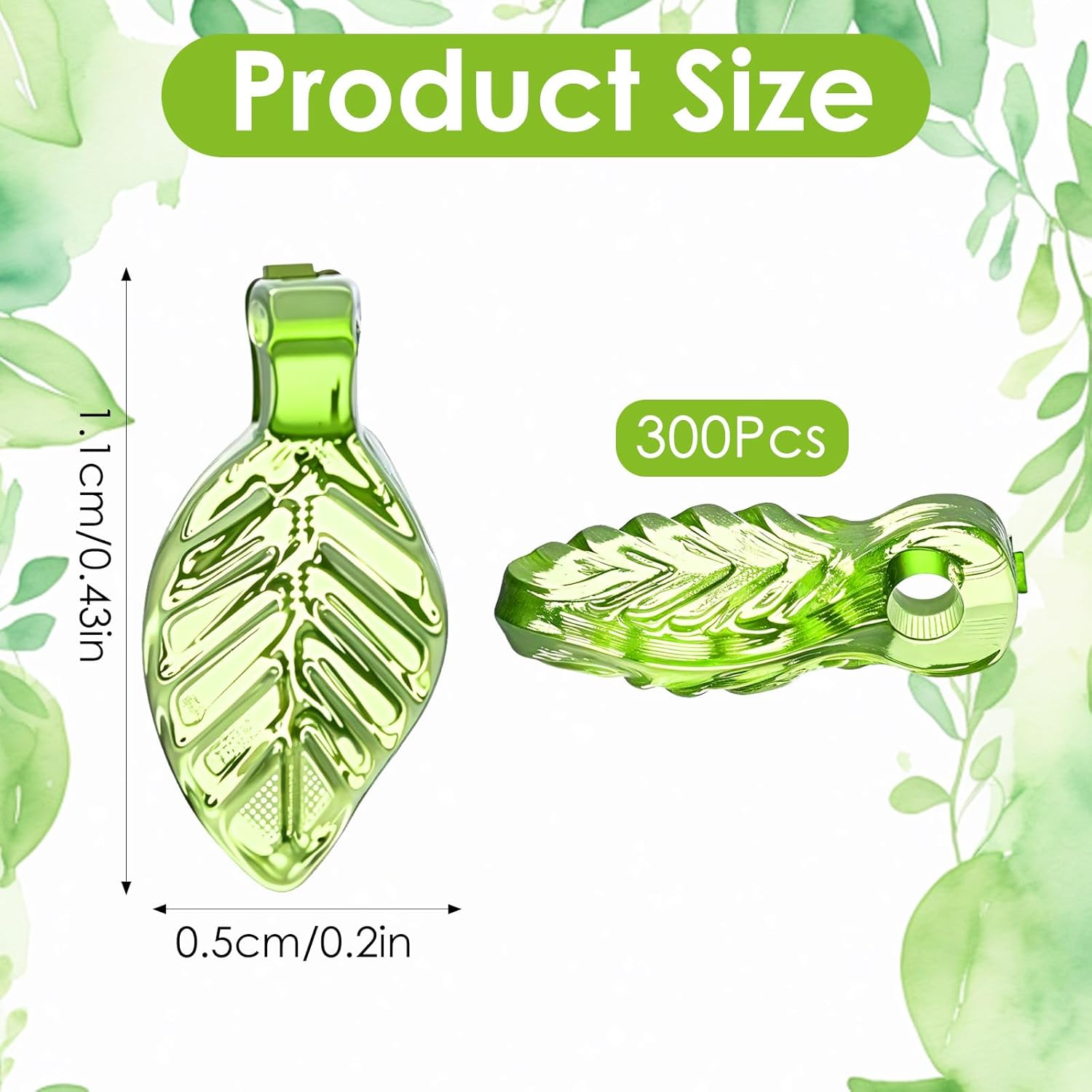 Ouligay 300PCS Green Leaf Beads for Jewelry Making Acrylic Leaf Charms Leaf Bead Charms Bulk Green Bead for DIY Earrings Necklace Bracelet Making - Image 2