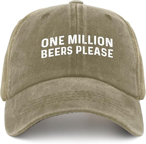 Miniatura 8 de Sombrero de béisbol con texto en inglés "One Million Beers Please Hat", regalos divertidos para mujeres