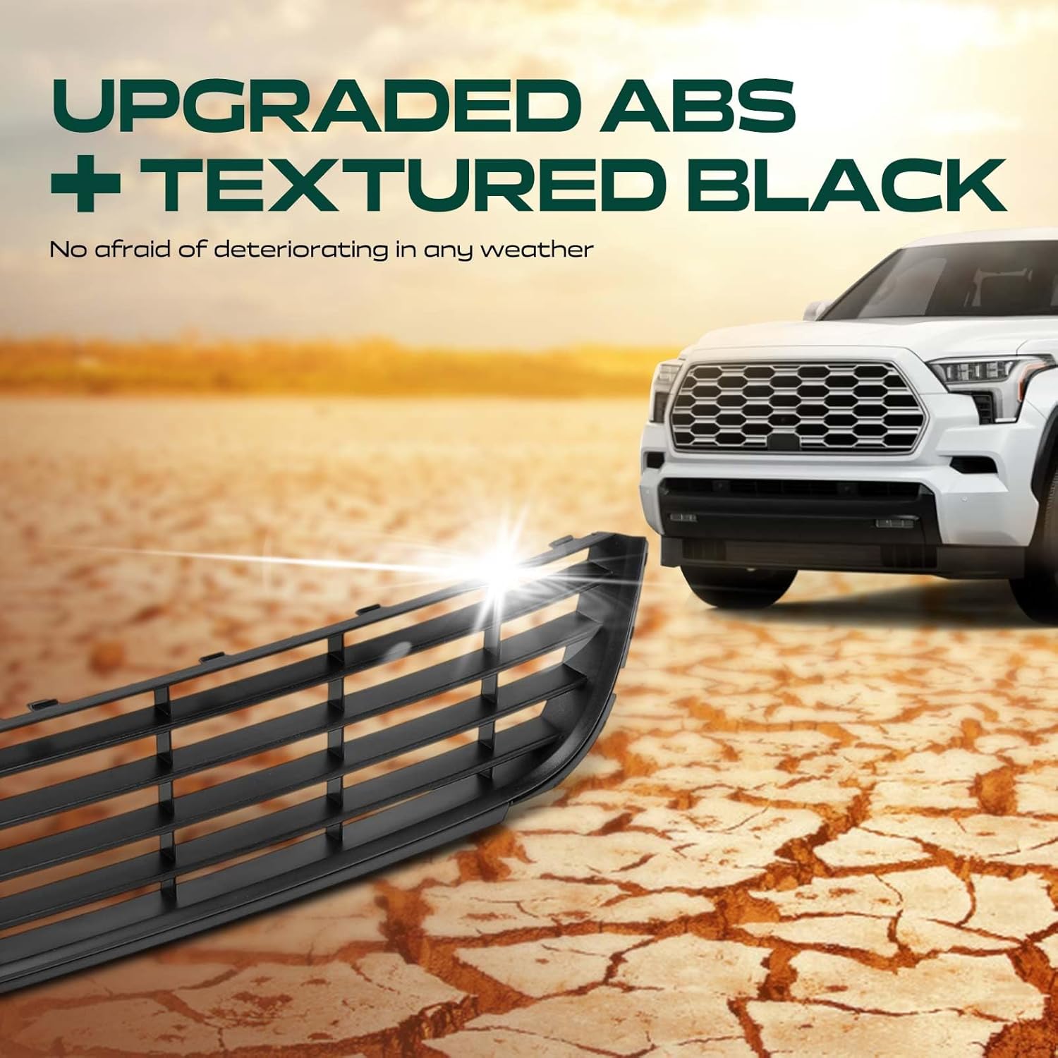 YHTAUTO Front Grille Assembly Fits Volkswagen Golf 2010-2014, Bumper Grill w/Badge Slot Black Resistant Heat Corrosion Impact