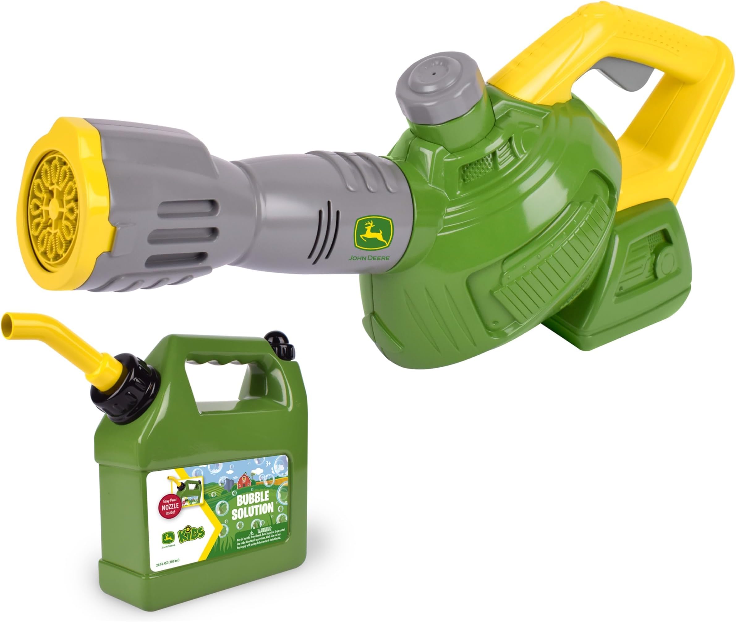 Bubble Leaf Blower Toy for Kids Includes 44oz Bubble Refill Gas Can, Outdoor Bubble Machine for Kids, Easy to Use, Outdoor Play, Great Gift Toddler 3+