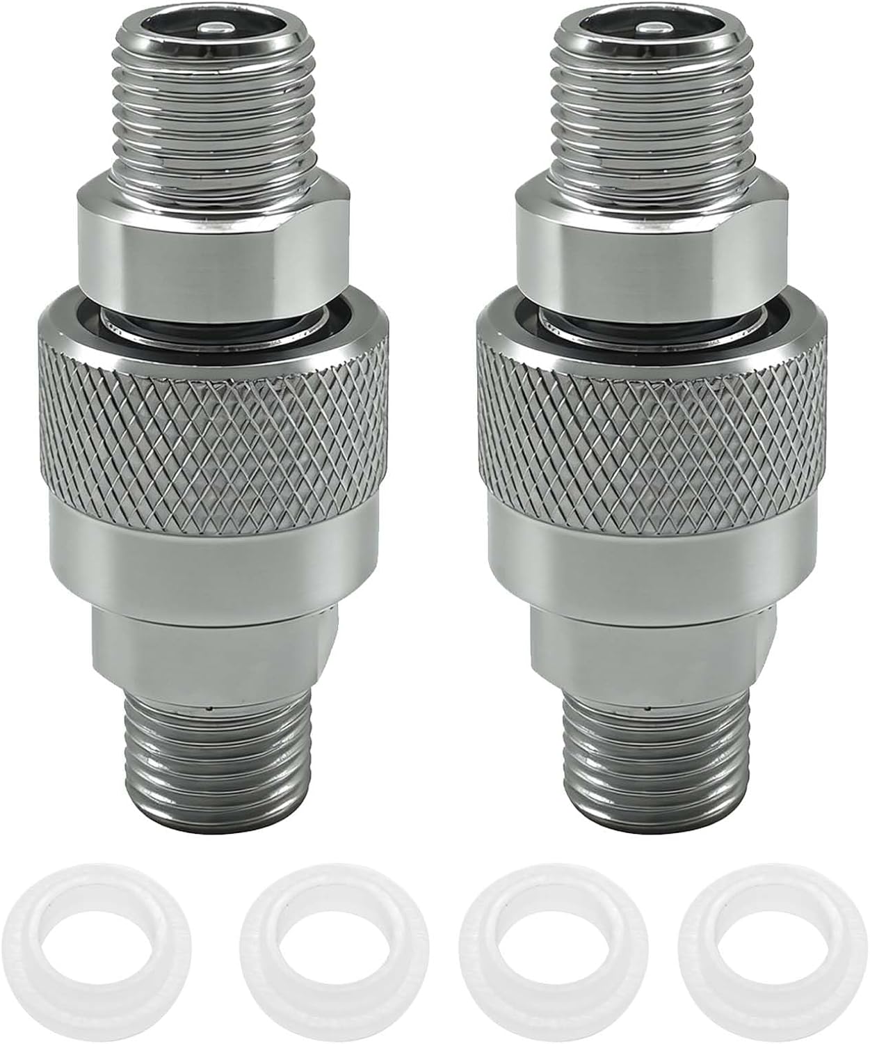 2Pcs M16-M14 Hydraulic Quick Connect Fittings Fit for AGT and Most Chinese Mini Excavators Hydraulic Hose Connect Adapter