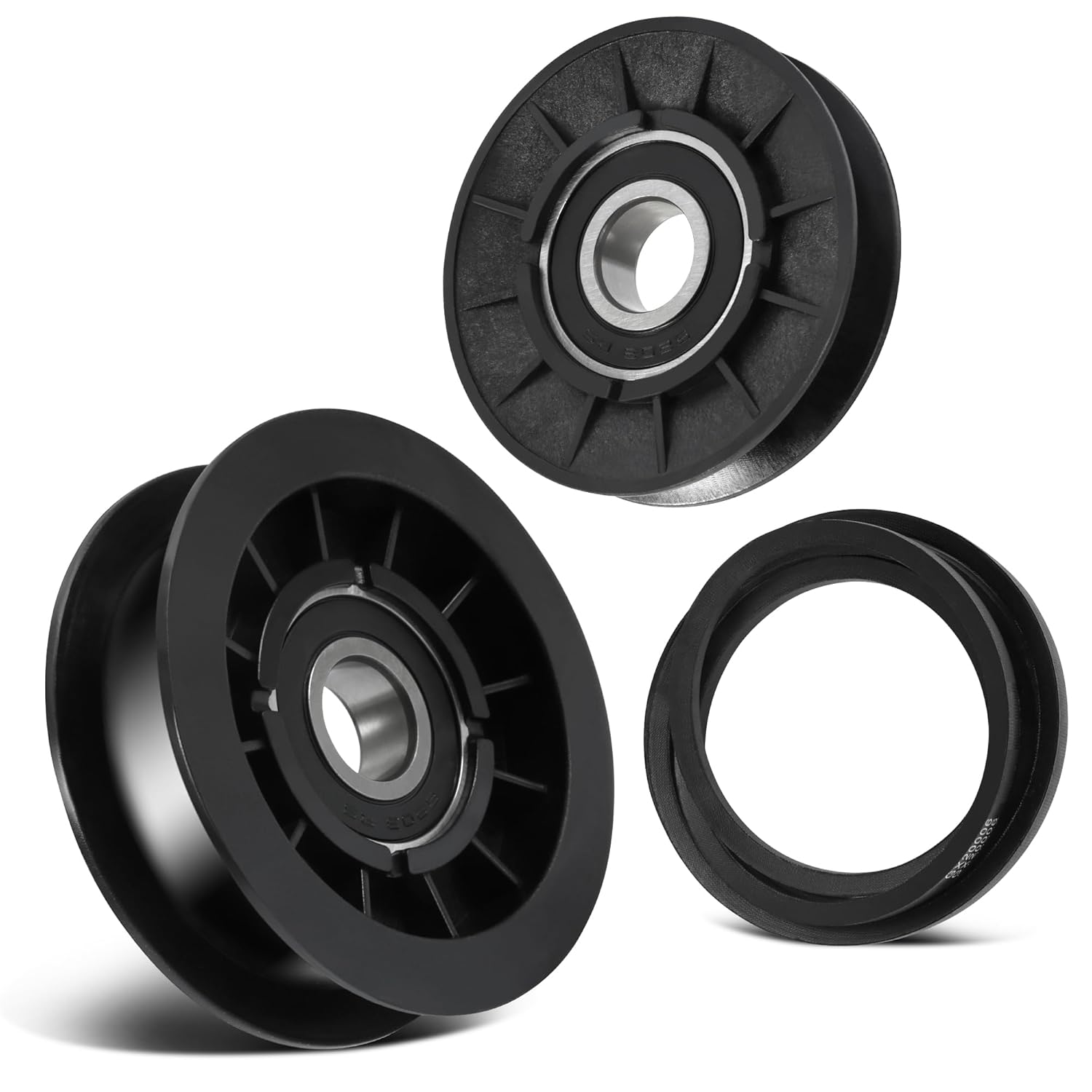 GX20006 GX20286 GX20287 V-Idler Pulley Flat Pulley Kit Drive Belt Idler Kit Fit for John Deere Mower Decks L100 L110 L120 L130 L107 D110 D120 D130 D140 LA110 LA120 LA130 LA140 LA150 X110 X120 X140