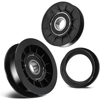 GX20006 GX20286 GX20287 V-Idler Pulley Flat Pulley Kit Drive Belt Idler Kit | Fit for John Deere Mower Decks L100 L110 L120 L130 L107 D110 D120 D130 D140 LA110 LA120 LA130 LA140 LA150 X110 X120 X140