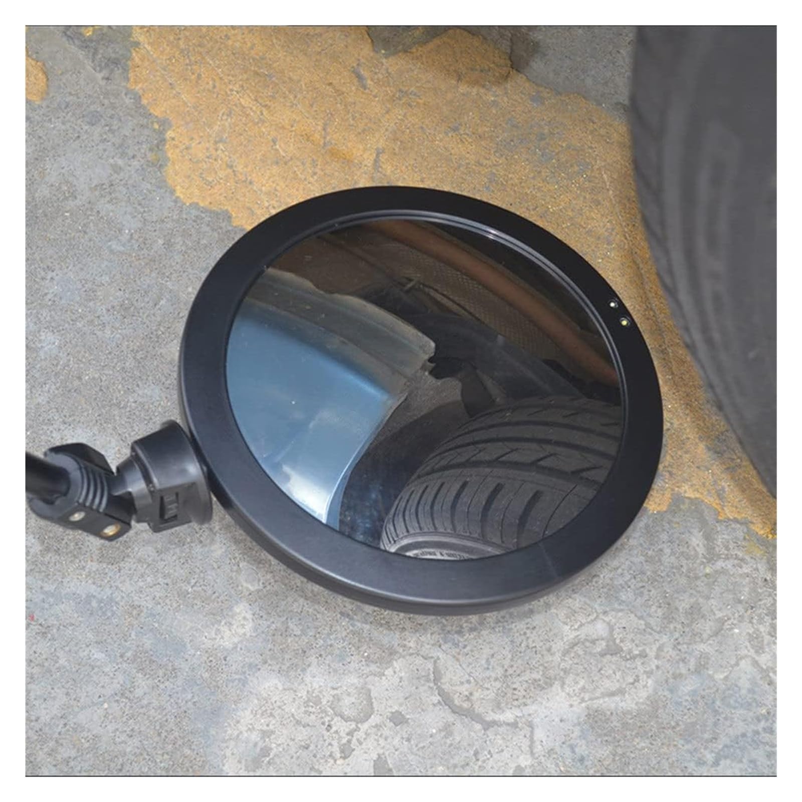 DARZYS Under Vehicle Inspection Mirror, Acrylic Detection Mirror,Telescoping 52cm to 160cm, Adjustable Angle Mirror with Led Light