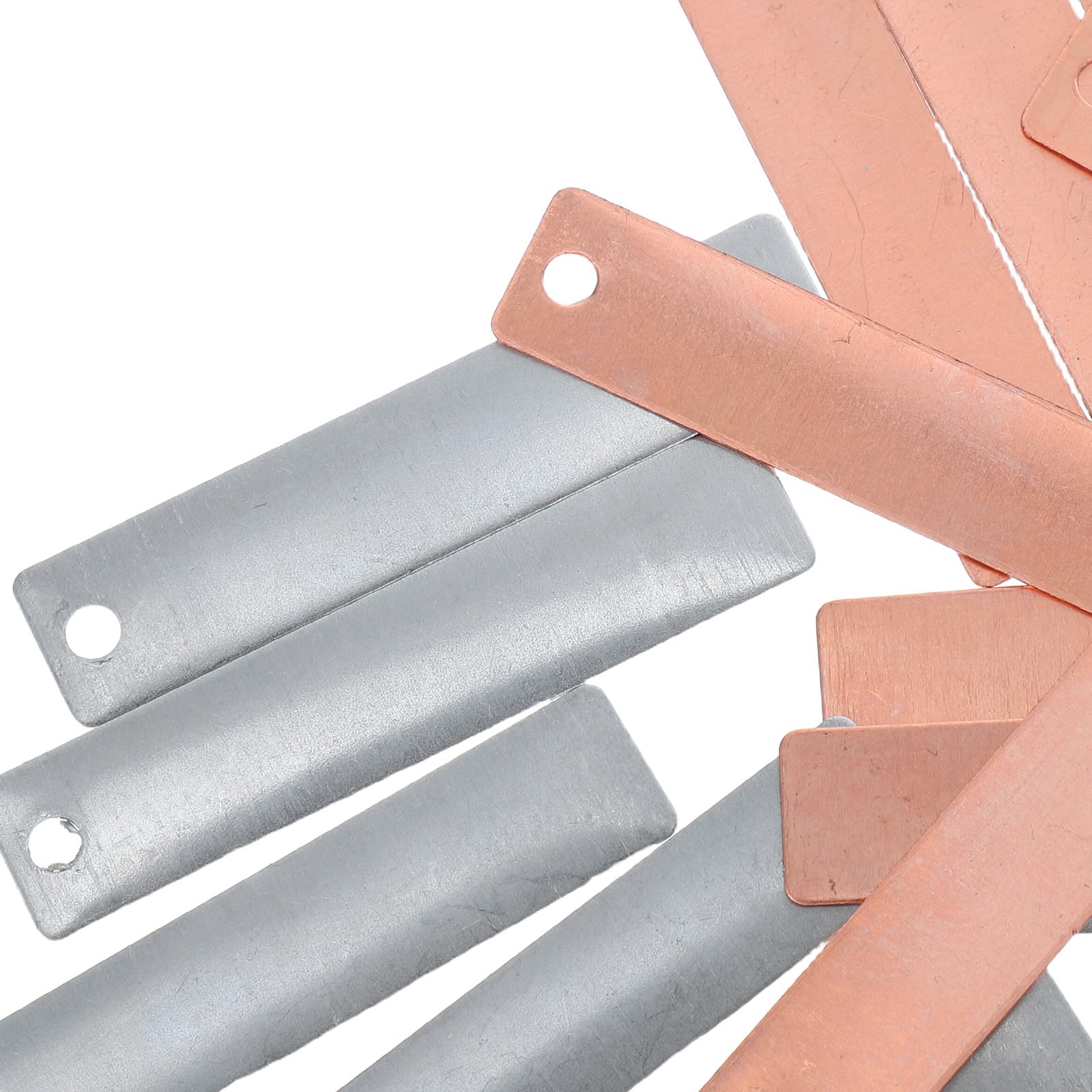 10 Pares de Electrodos de Cobre y Zinc para Experimentos Científicos, Láminas para Generación de Energía