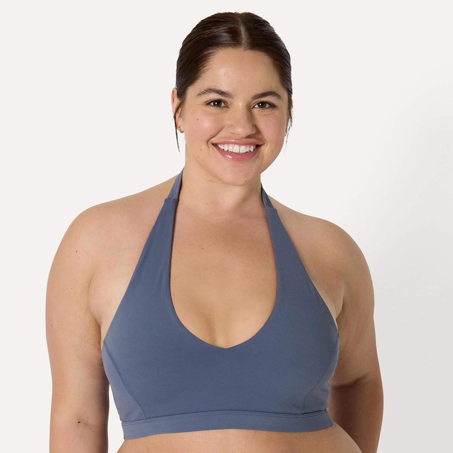 Amazon Essentials Women's Active FormFlex Buttery Soft Light Support Halter V-Neck Sports Bra - Image 6