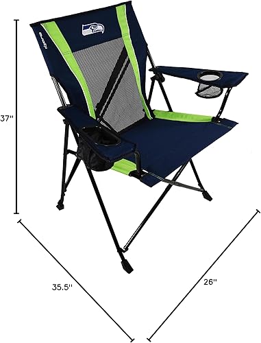Miniatura 35 de Kijaro Dual Lock Pro - Silla plegable para ventilador deportivo, 26 pulgadas de largo x 35.5 pulgadas de ancho x 37 pulgadas de alto, Minnesota