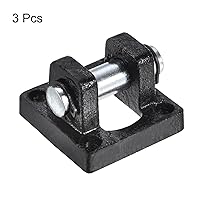 Vista 3 de PATIKIL Cilindro de aire neumático Rod Pivot Clevis 3 Pack Soporte de montaje trasero Pieza de montaje negro
