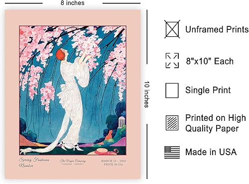 Miniatura 2 de Poster Master Portada de revista, estampado de flores de cerezo, arte pop, moda, regalo de moda para hombres y mujeres, decoración estética para