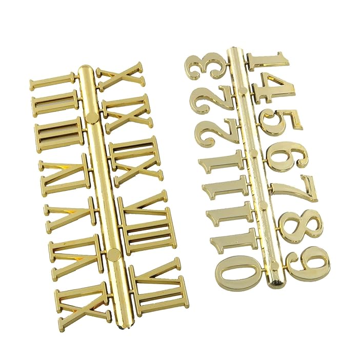 Buy HSCGIN Clock Numerals Kit Golden Arabic Number and Roman Number