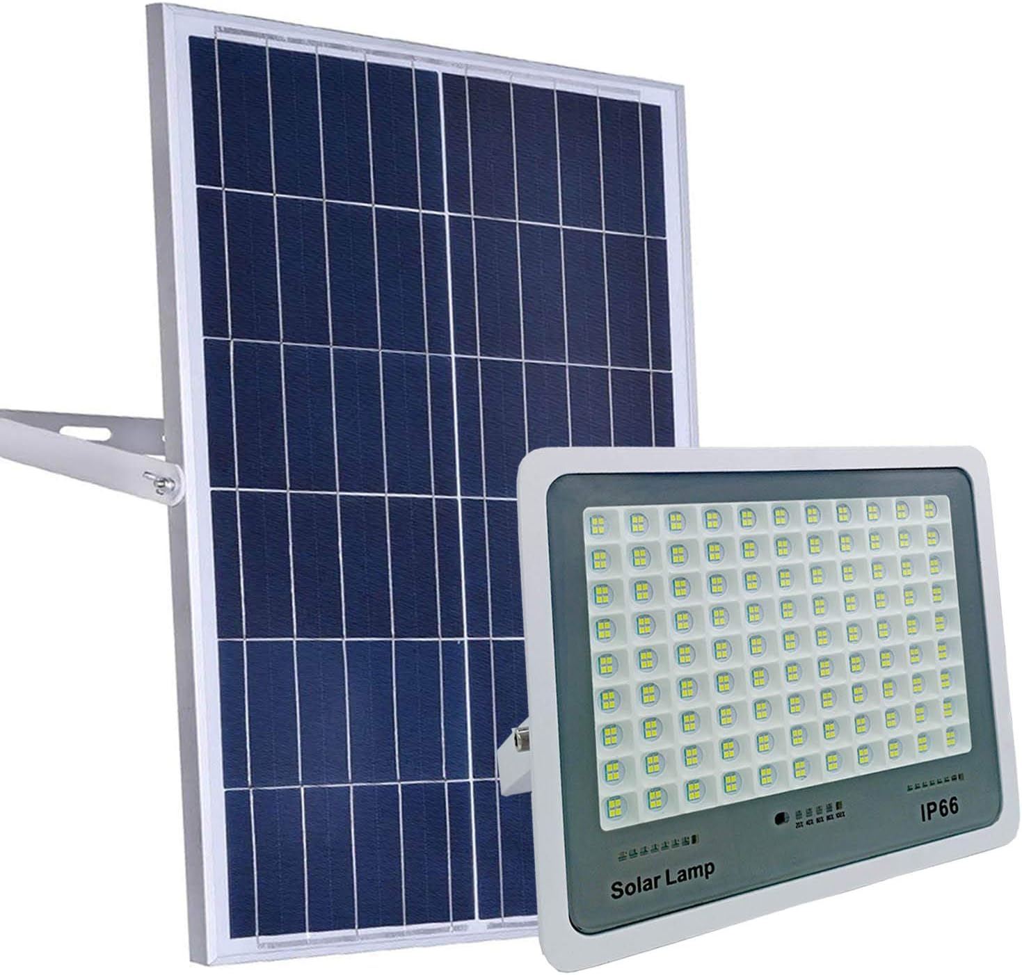 200W Solar Flood Light Outdoor Dusk to Dawn with Remote Control, Solar Street Lamp for Garden, Paths, Warehouse, Playground, Stadium