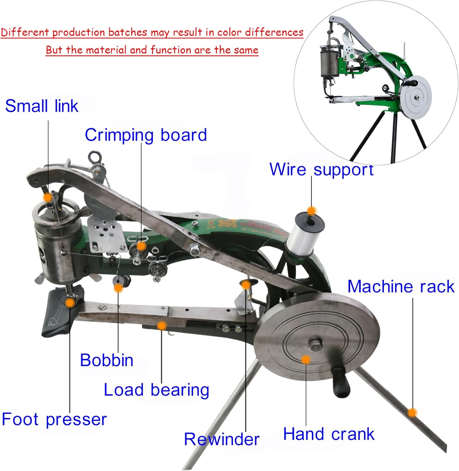 INTSUPERMAI Cobbler Sewing Machine Manual Leather Cobbler Shoe Repair Machine Dual Cotton Nylon Thread with CD Instruction for Shoes Leather Repairing