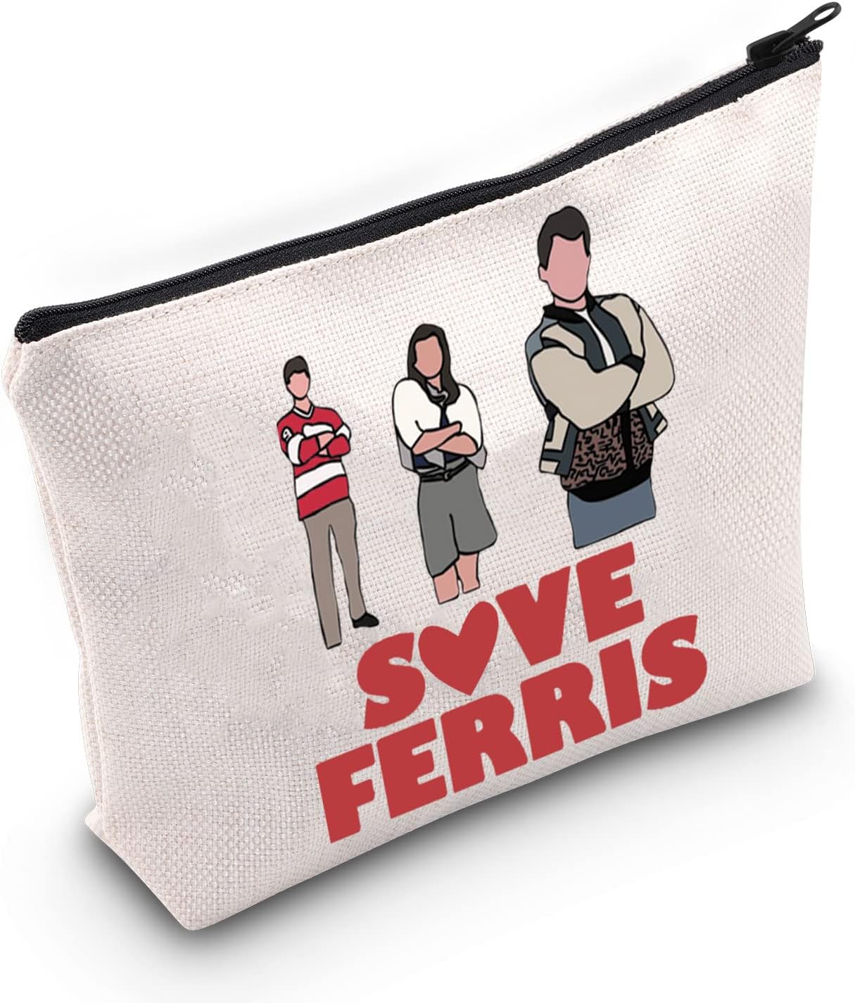 LEVLO Ferris Movie Cosmetic Make Up Bag Ferris & Xenon Movie Fans Gift Save Ferris Makeup Zipper Pouch Bag(Save Ferris)
