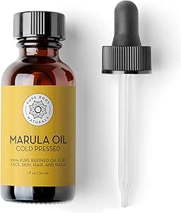 Pure Body Naturals Marula Facial Oil - Cold-Pressed Luxury Oil For Face & Hair, 1oz - Vegan & Natural