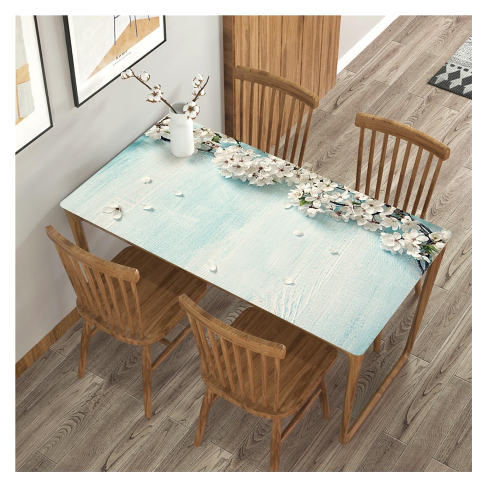 Wodoodporny ochraniacz na stół, odporne na oparzenia podkładki z PCW do domu i restauracji, miękkie plastikowe pokrowce na stół, olejoodporna mata stołowa (70 x 130 cm)