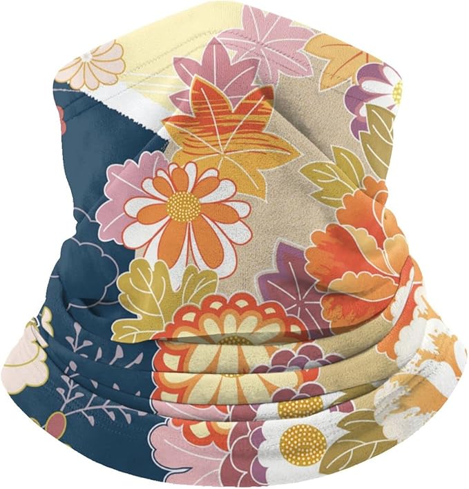 Amazon 牡丹の花のイラスト ネックウォーマー 秋冬 防寒 静電気防止 マフラーフ フェイスマスク 持ち運び便利 伸縮性 防風 通勤 通学 アウトドア スポーツ 男女兼用 服 ファッション小物 通販