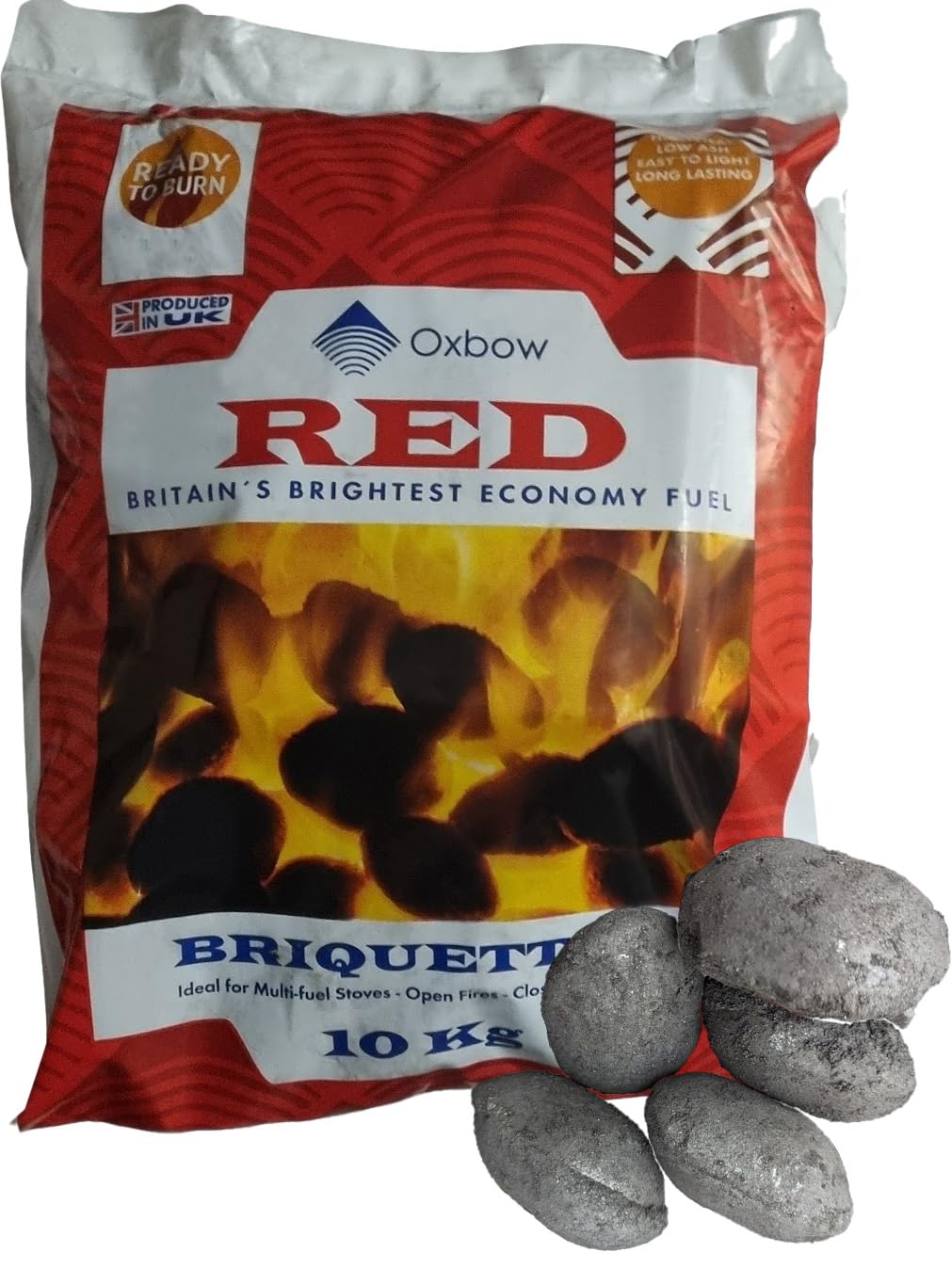 Log-Barn Smokeless Coal Red Fuel - 2 x 10kg | Clean, Efficient, and Sustainable Heating | Long-Lasting High Heat | Advanced Smokeless Technology for Multi-Fuel Stoves
