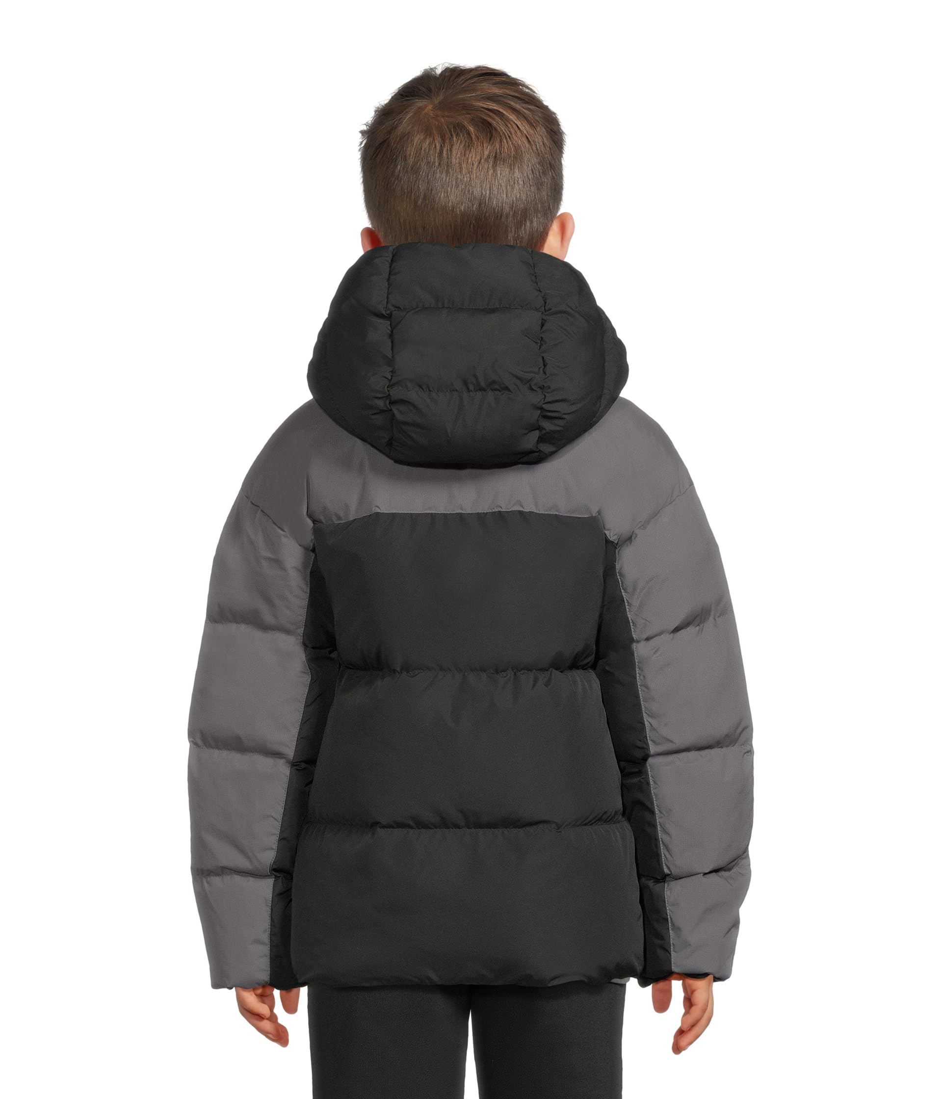 Under Armour Boys' Tuckerman Hooded Puffer Jacket, Windproof & Water Repellent, Black, YM thumbnail 2