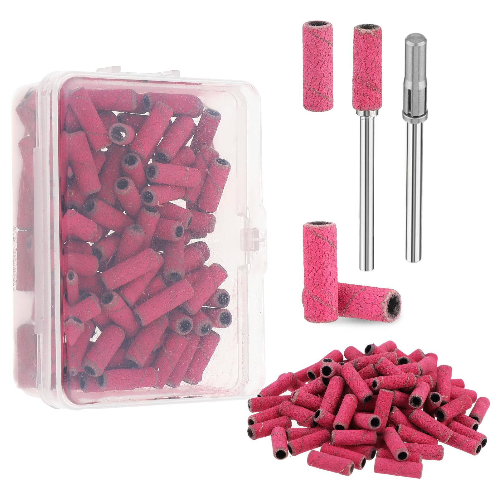 Yamobi 100x 3 Mm Schleifbänder 180# + 2 Dorn-Bits – Für Nagelbohrer & Maniküre