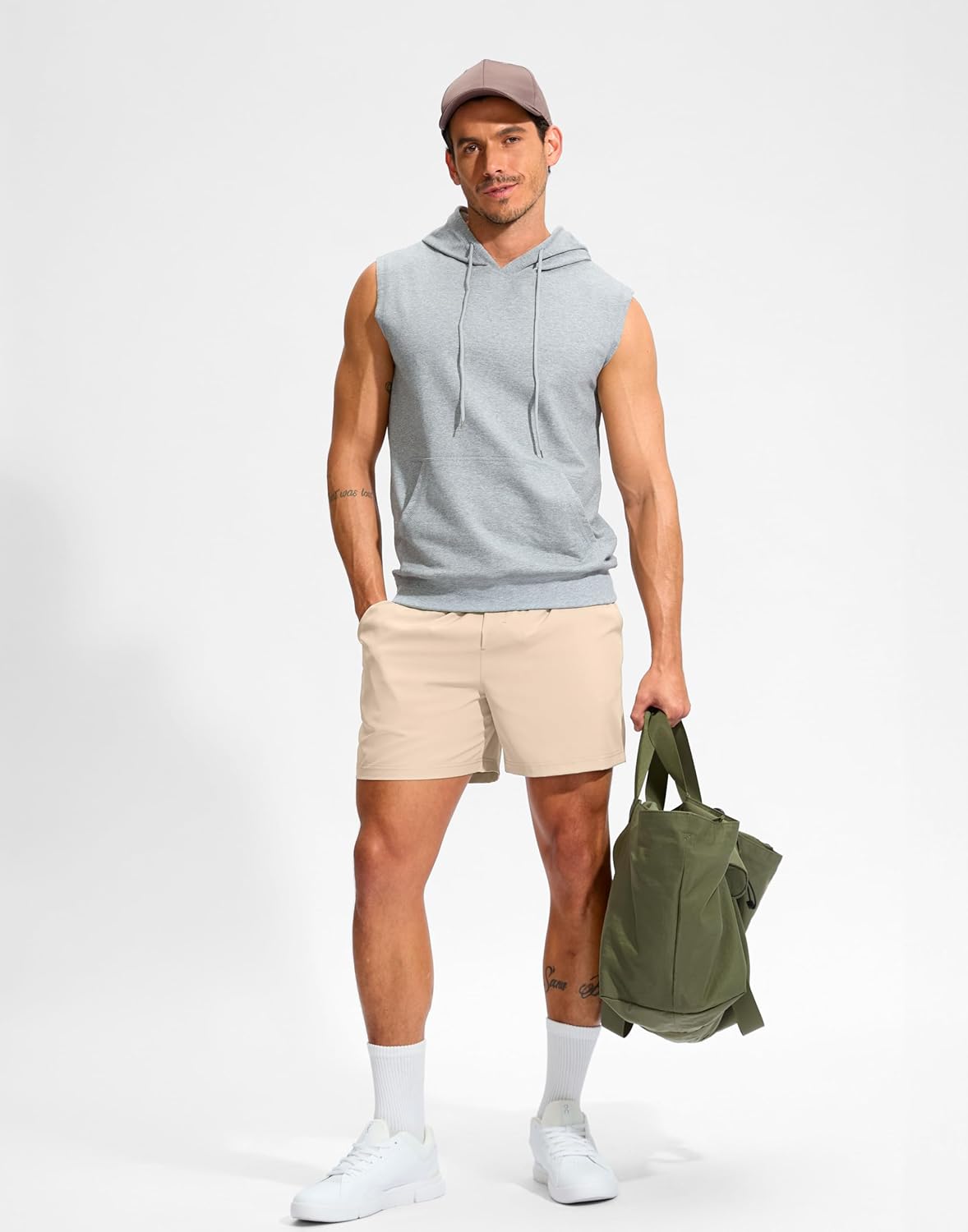 Soothfeel Men's Athletic Workout Shorts with Zipper Pocket 5"/7" Running Gym Shorts for Men Lightweight Quick Dry Tennis - Image 3