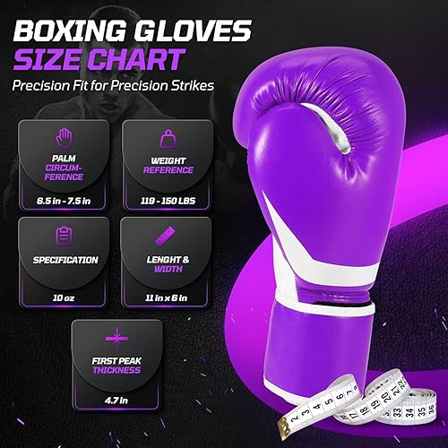 Miniatura 7 de Flexzion Guantes de entrenamiento de boxeo para boxeo, Muay Thai, Kickboxing, bolsa pesada, guantes de boxeo, muñequera, combate de contacto