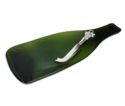 Epicureanist Wine Bottle Cheese Board and Knife