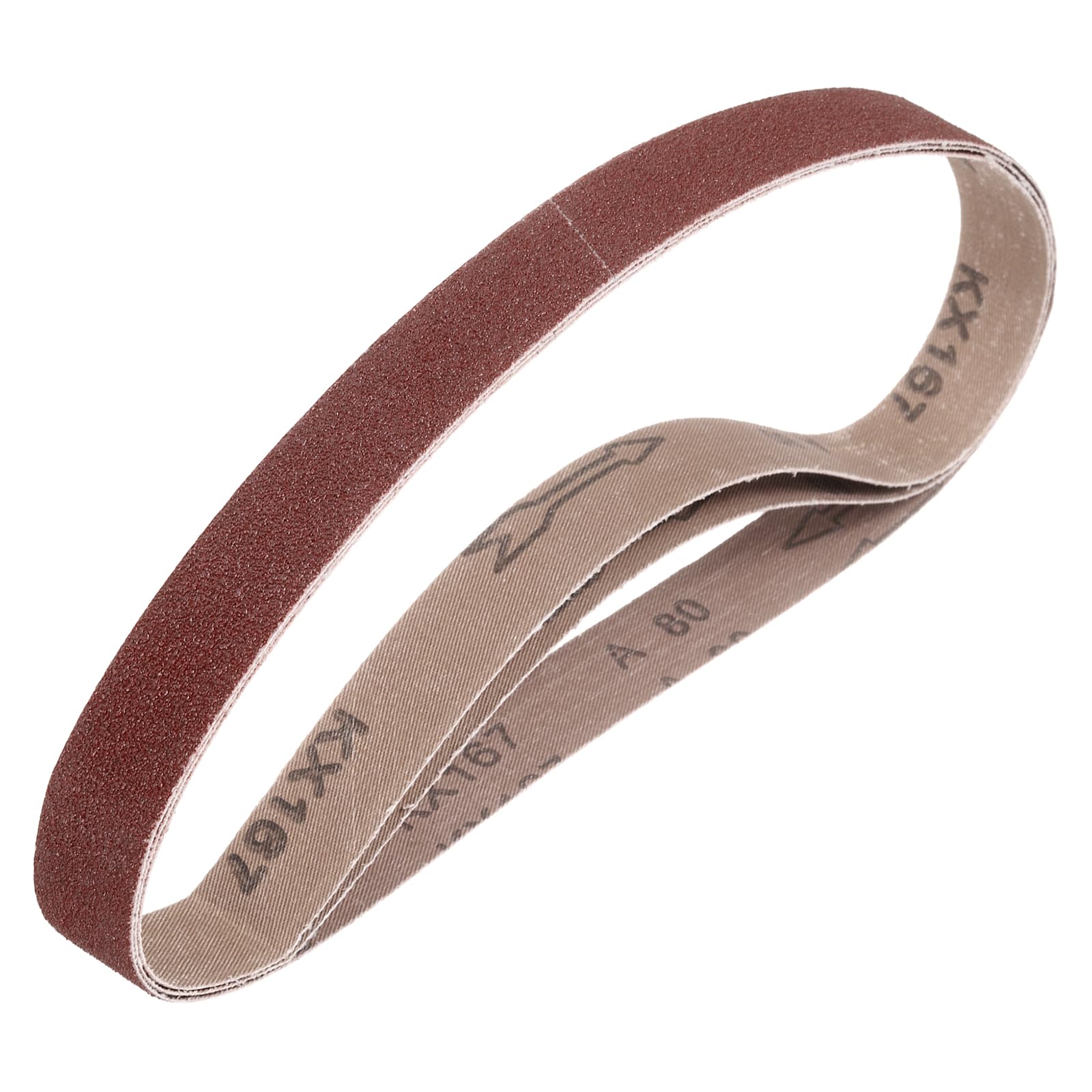 sourcing map 30mm x 533mm Sanding Belts, 3 Pcs 80 Grits Aluminum Oxide Abrasive Belt Sander File Belt for Woodworking, Metal Polishing, Knife Sharpener