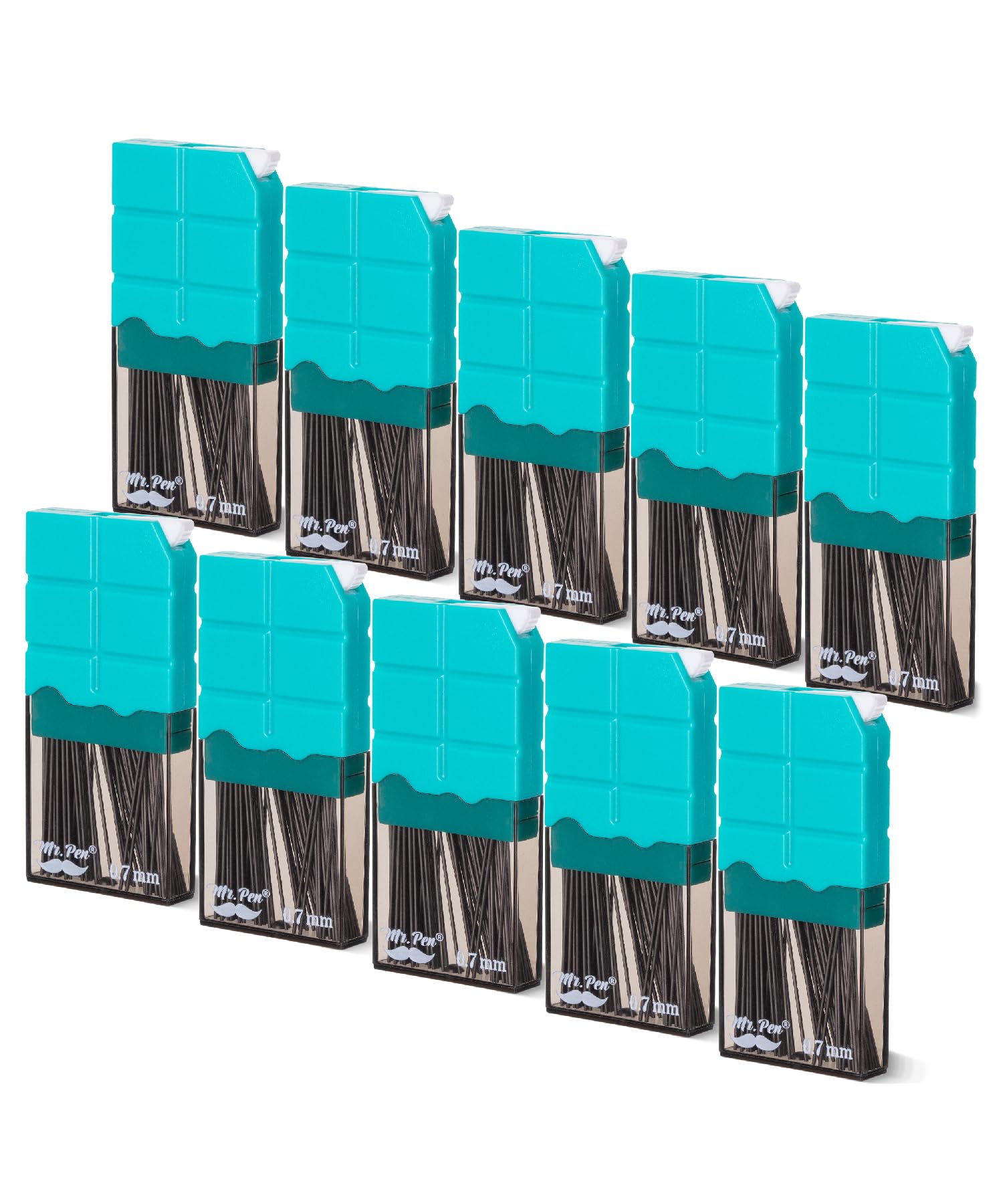 Mr. Pen- 0.7 Millimeter Lead Refills for Mechanical Pencils, HB, 10 Pack, 1200 pcs, 0.7 Lead Refills, 0.7 mm Lead Refills, Pencil Lead 0.7 Refill, Lead Pencils Mechanical 0.7, 0.7mm Lead Refills