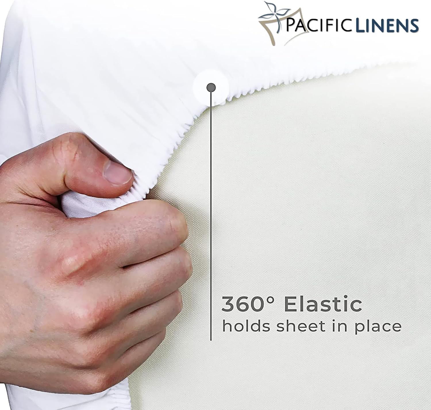 White Cal-King Fitted Sheet, 1 Soft Poly-Cotton Sheet, Hotel Quality Deep Pocket Cal-King Fitted Sheets, Luxurious Hotel Quality, Elegant, Breathable, and Durable By- Pacific Linens