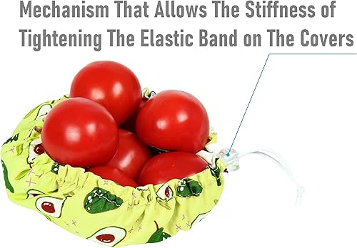 Miniatura 6 de Fundas reutilizables hechas a mano de tela de algodón, dos capas de tela (juego de 3, aguacate)