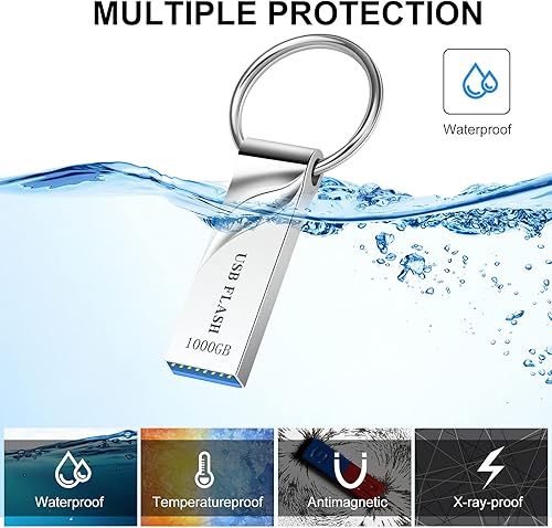 Miniatura 2 de wedcook Unidad flash USB de 1 TB impermeable a prueba de golpes USB 30 unidad de pulgar de 1000 GB unidad USB de alta velocidad unidad de lápiz de