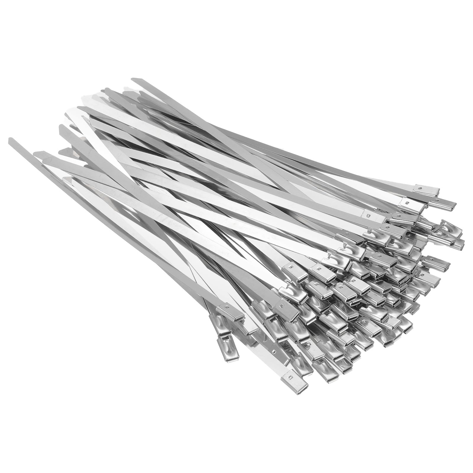 PATIKIL Metal Zip Ties 100 Pcs, 6 Inch Heavy Duty 304 Stainless Steel Self-Locking Cable Ties