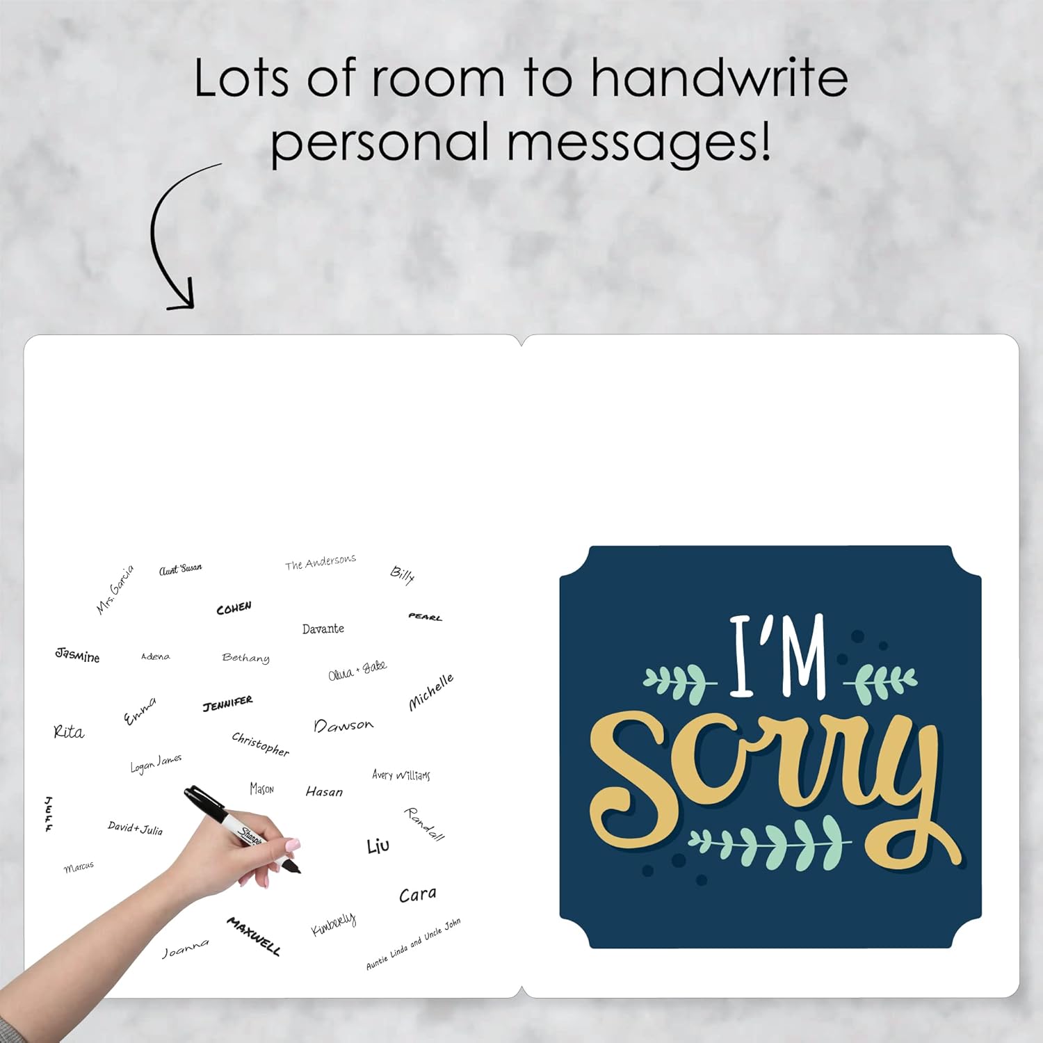 Big Dot of Happiness I Messed Up Big Time - I'm Sorry Apology Giant Greeting Card - Big Shaped Jumborific Card - 16.5 x 22 inches