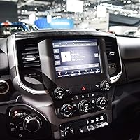 Vista 7 de Bolaxin Accesorios para Dodge Ram 2019 2020 2021 Cubierta de perilla de control interior AC/volumen/modo/AUTO/interruptor de navegación decoración