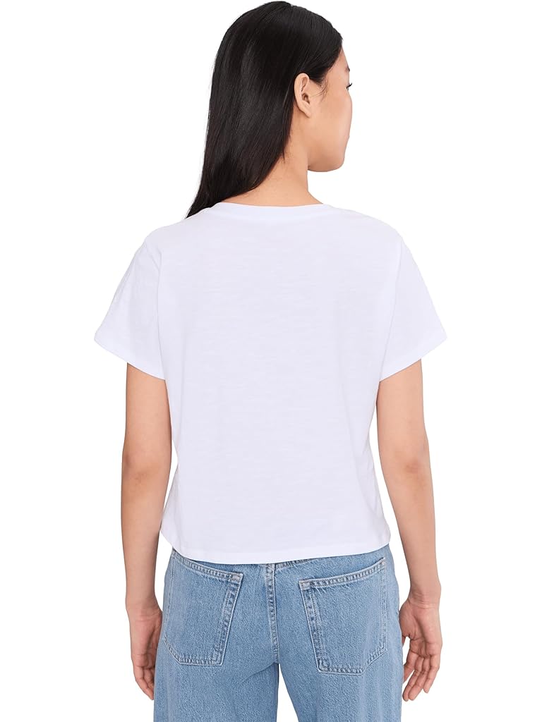 White Splendid Louisa V-neck Short Sleeves Tee