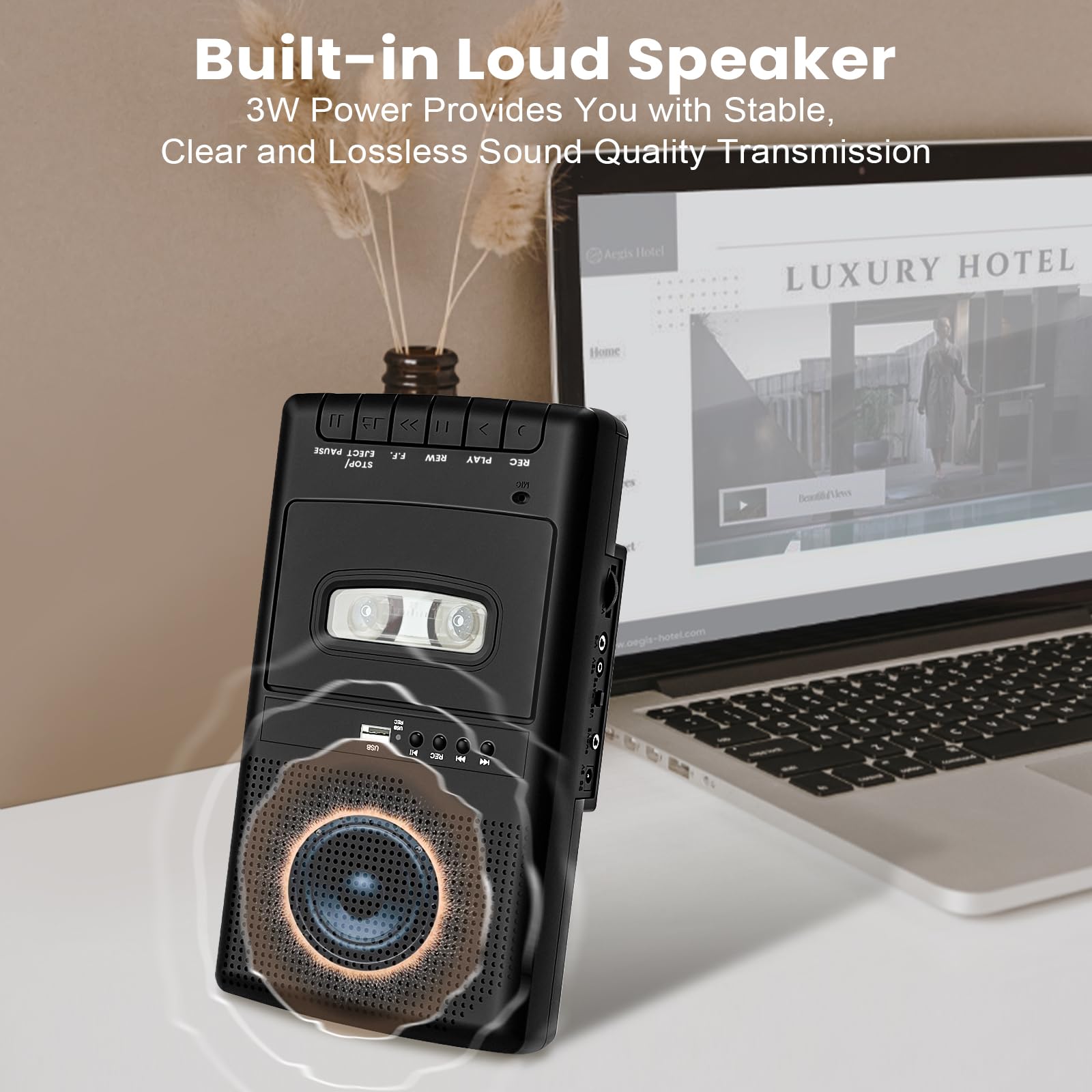 Snapklik.com : Portable Cassette Player Recorder - USB Cassette ...