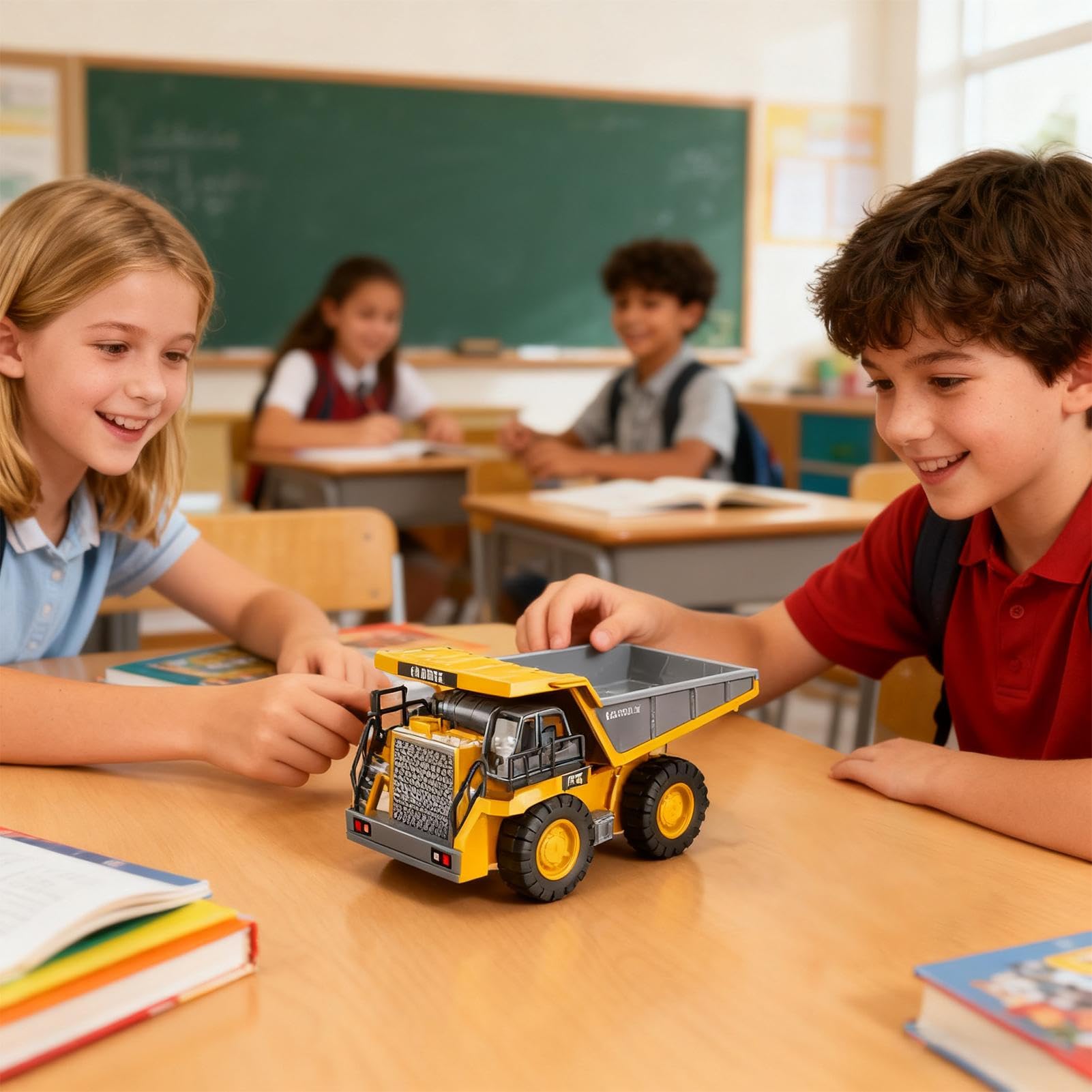 Camiones Eléctricos para Niños Excavadora Eléctrica Con Luces Y Sonido