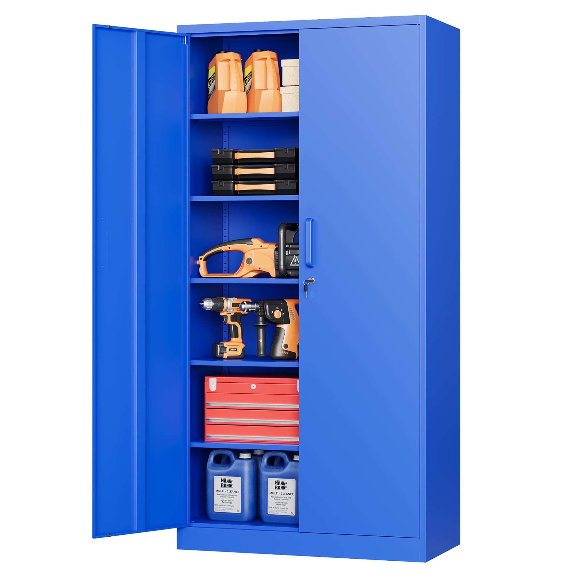 STANI Metal Garage Storage Cabinet Blue