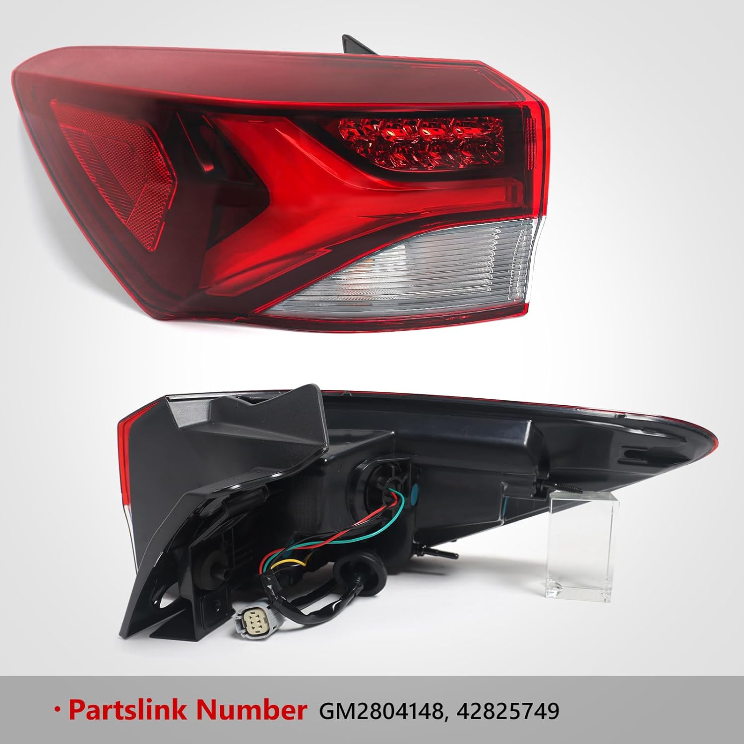 Huray Left LED Outer Tail Light Fit for Chevy Trailblazer ACTIV/RS 2021 2022 2023 LH Taillight Back lamp Rear Brake Lamp Assembly OE Style Replacement for GM2804148 (Driver Side)