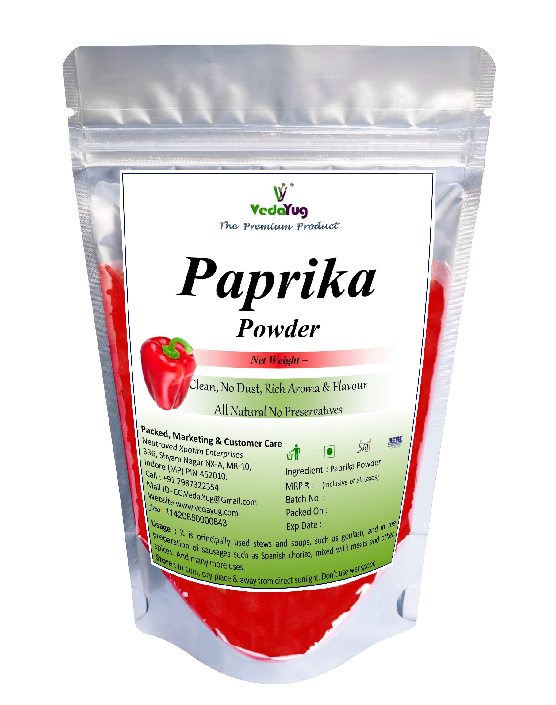 VY VedaYug 100% Pure Red Sweet Paprika Powder, Non Smoked Paprika Powder , 200g (B09BK2DWDT) Amazon Price History, Amazon Price Tracker