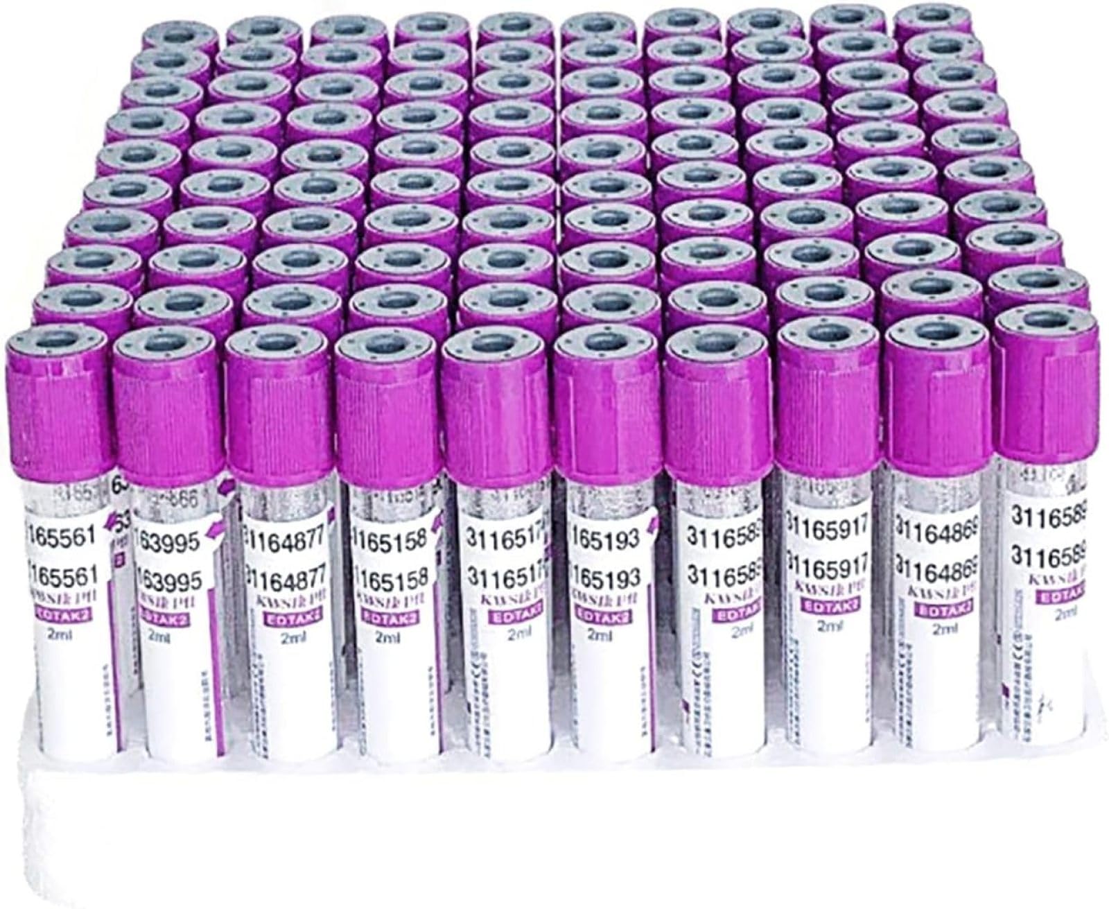 Tubos de extracción de sangre de laboratorio con tapones de rosca para uso centrífugo en pruebas médicas