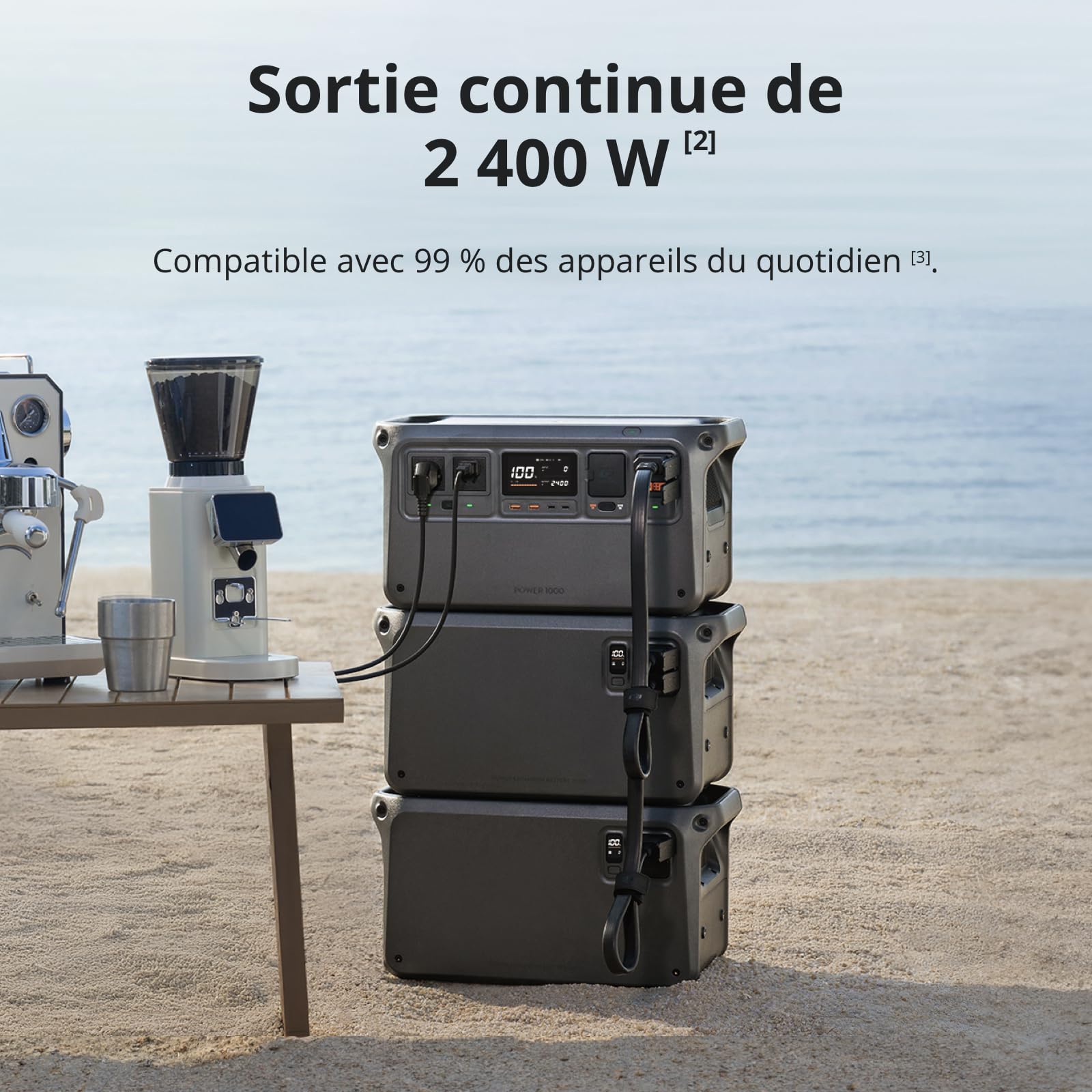 DJI Power Expansion Battery 2000, batterie d'extension haute capacité de 2 048 Wh pour DJI Power 1000/1000 V2 / 2000, batterie supplémentaire extensible pour générateurs portables